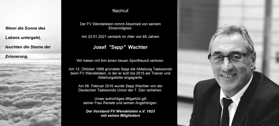 Nachruf Josef Wachter